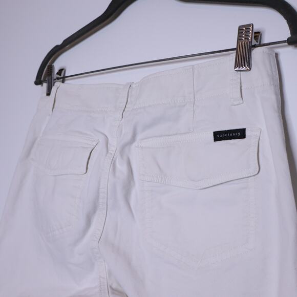 SANCTUARY Chino Jogger White Mid Rise Utility Pants Casual Women's 27 - Picture 6 of 10